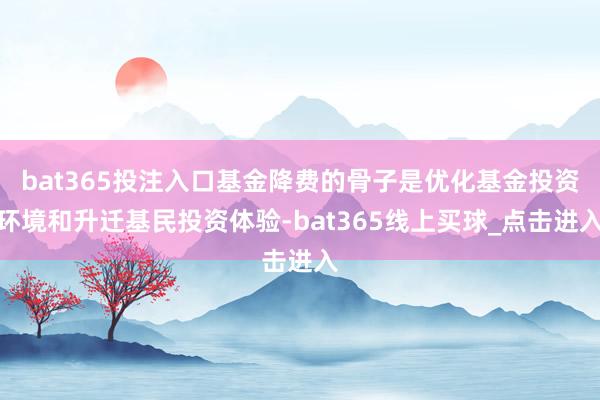 bat365投注入口基金降费的骨子是优化基金投资环境和升迁基民投资体验-bat365线上买球_点击进入 bat365投注入口基金降费的骨子是优化基金投资环境和升迁基民投资体验-bat365线上买球_点击进入