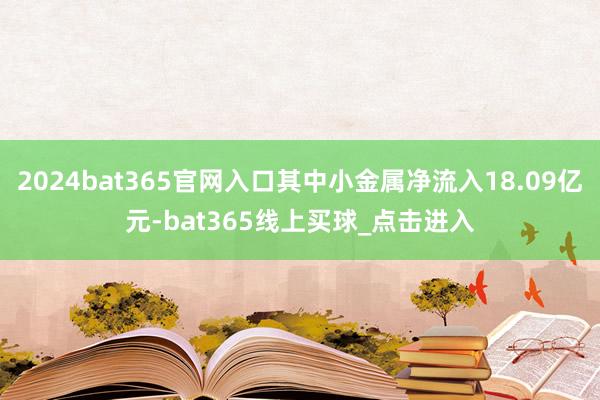 2024bat365官网入口其中小金属净流入18.09亿元-bat365线上买球_点击进入